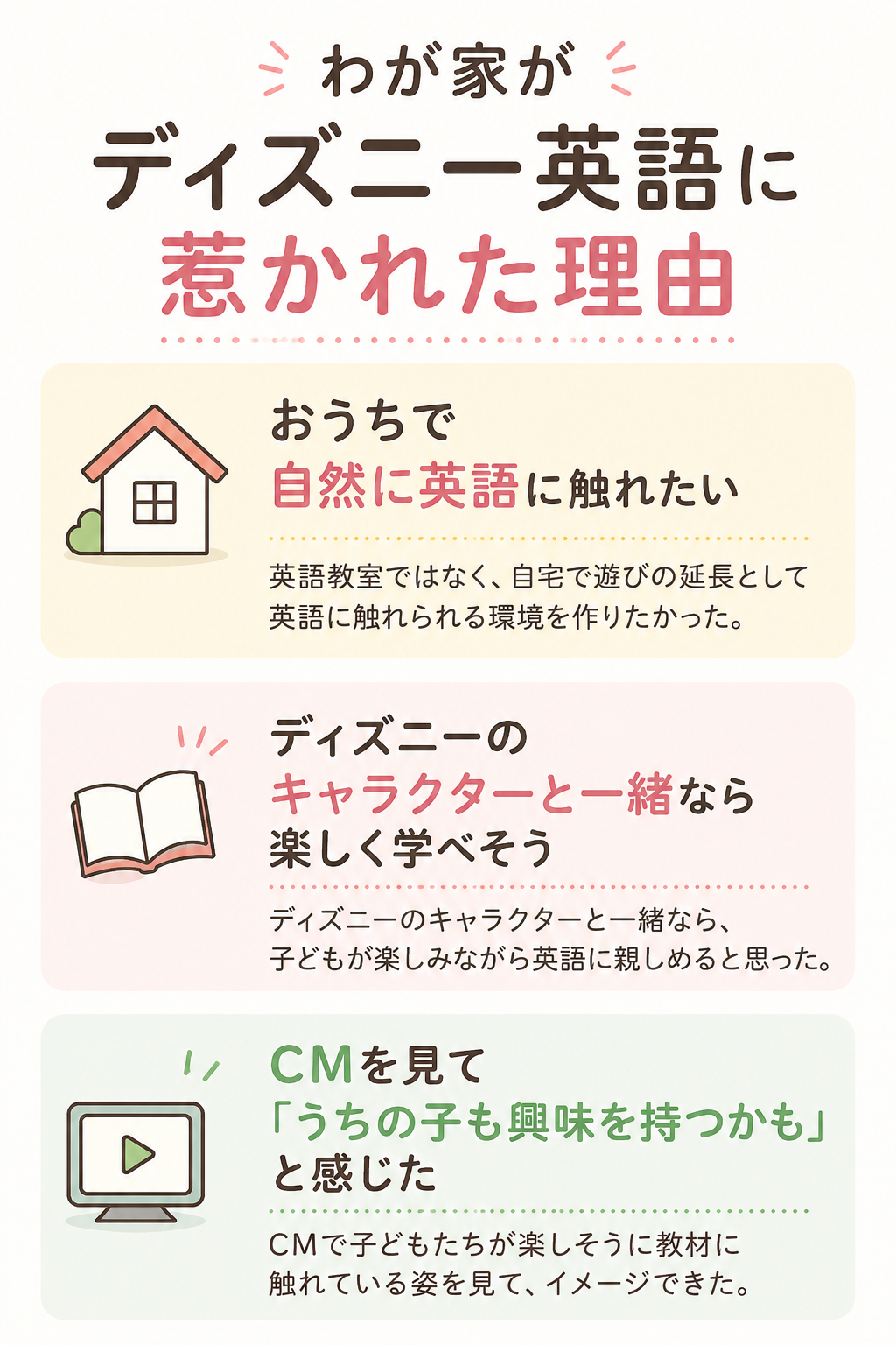 ディズニー英語の無料サンプルを3児ママがレビュー!届く内容や子どもの反応を紹介