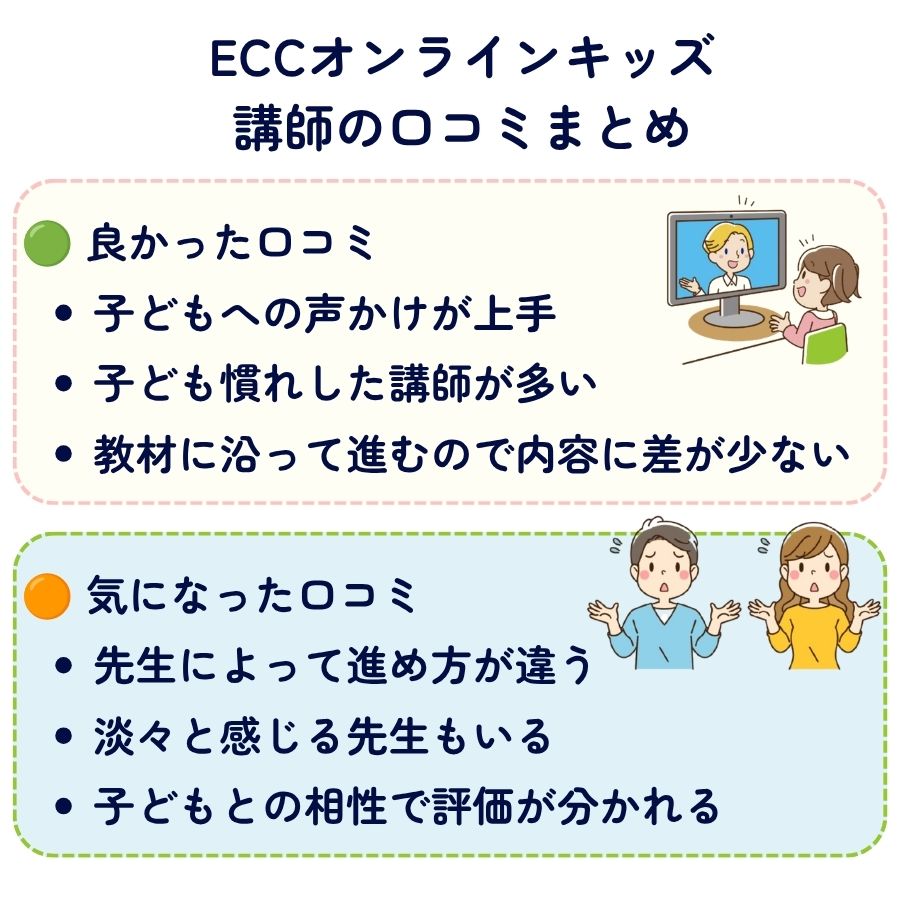 ECCオンラインキッズの講師は最悪？当たり外れや評判を徹底調査